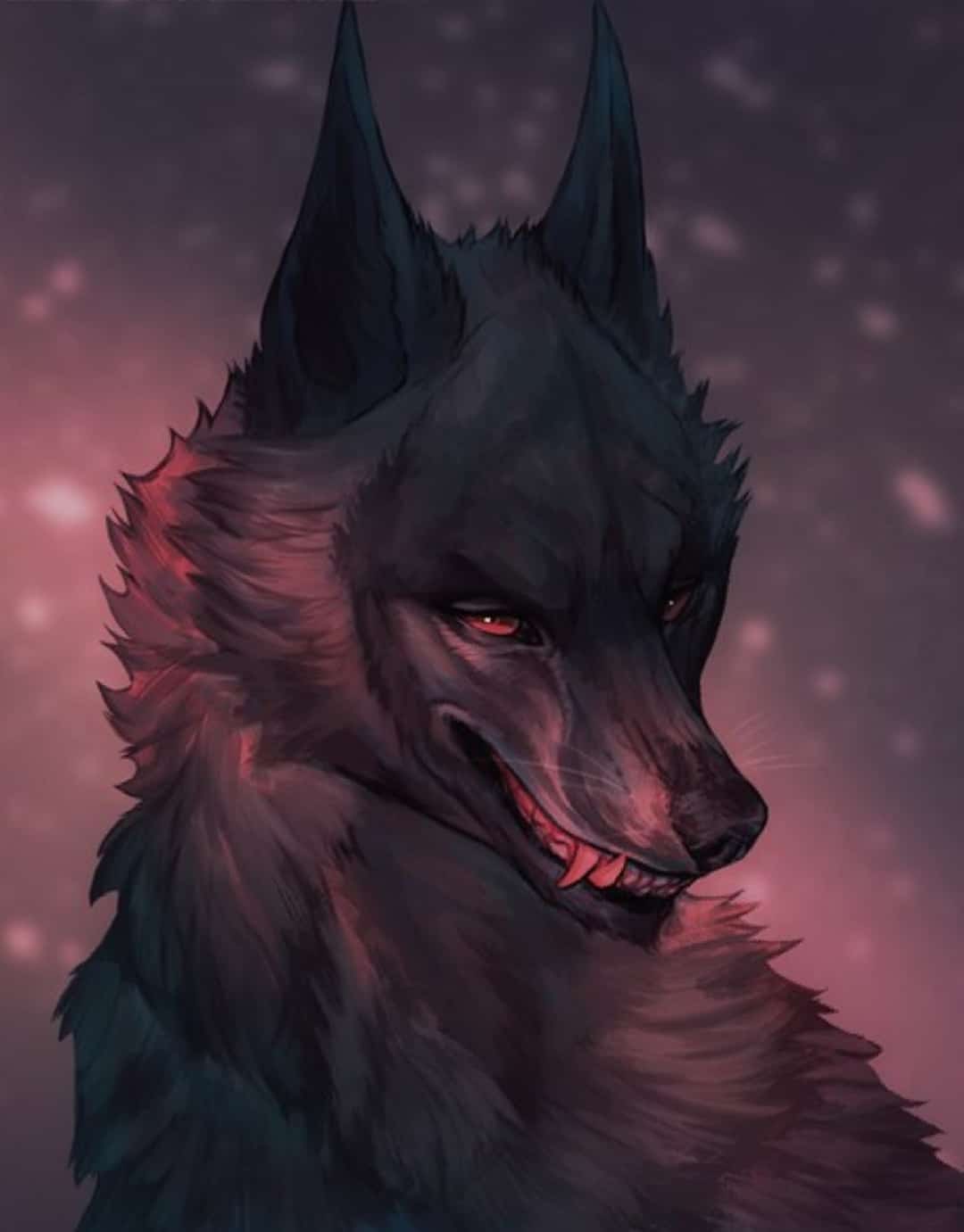 wolf painting