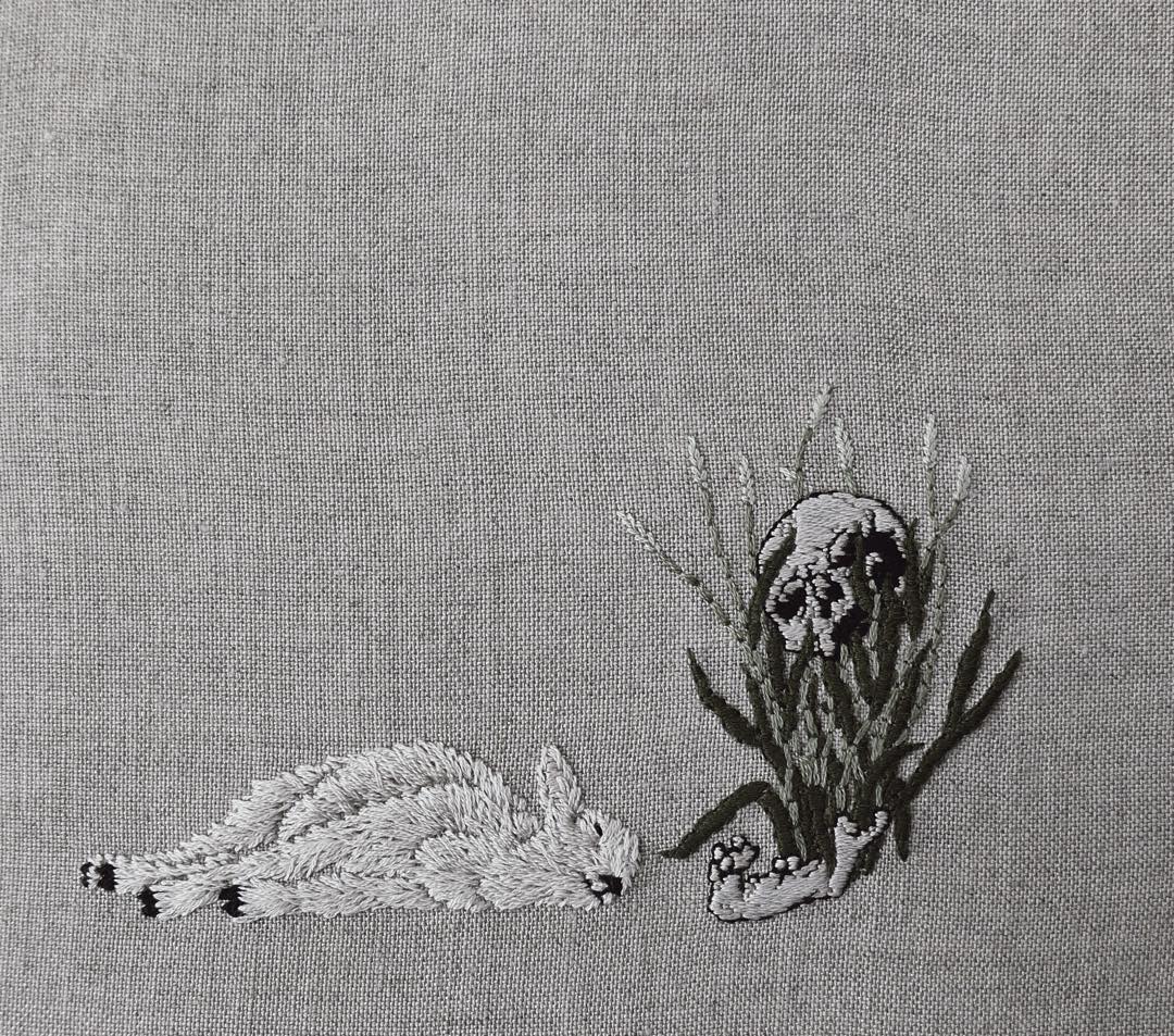 Hand embroidery on linen