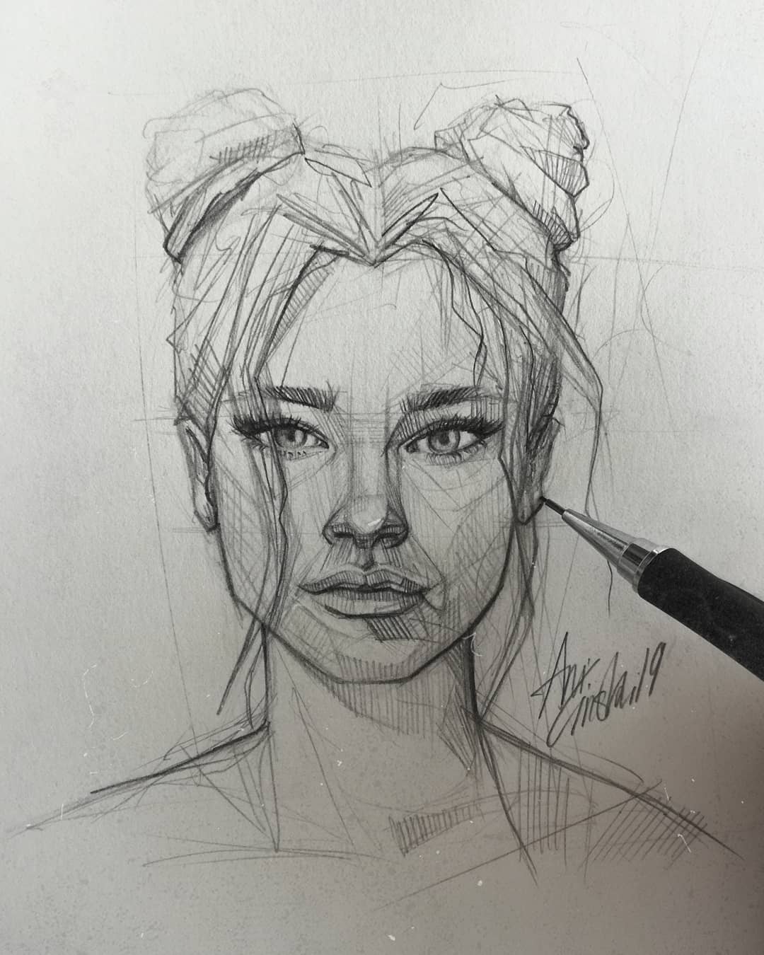 Pencil sketch artist Ani Cinski