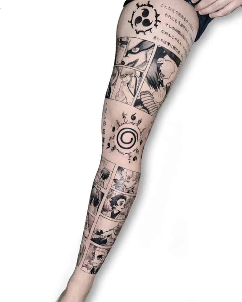 senpiidaddy on Twitter I love my first anime sleeve anime animetattoo  mobpsycho100 hunterxhunter blackclover tattoos httpstco1oWgEqFhfX   X