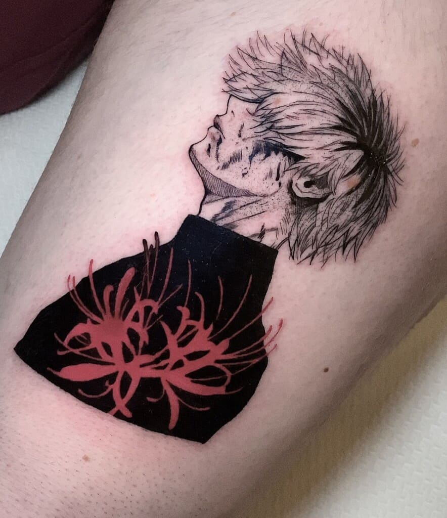 TOKYO GHOUL For da Anime fanzzz Flash design piece done on the side of  the leg Had heaps of fun with this one Keen to do more   Instagram