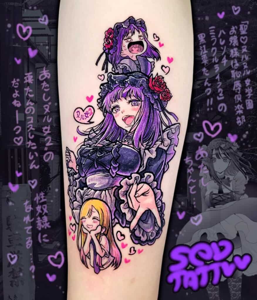 Marin kitagawa [Shizuku-tan] My Dress Up Darling inner arm tattoo design