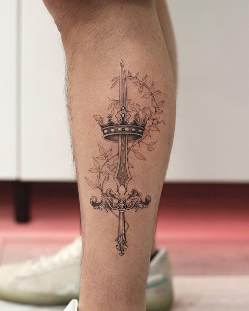Rocking Needles  Sword symbolises a Warrior and Crown symbolises the  king of the Throne RockingNeedles lifeisaWar warrior sword crown  Tattoo by  Jigar Panchal Rocking Needles Follow us  Rocking Needles 